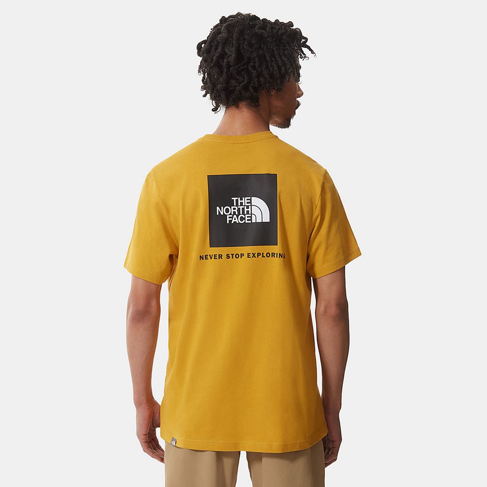 The North Face T-Shirts Mens Australia - The North Face Redbox Yellow (VDU-048617)